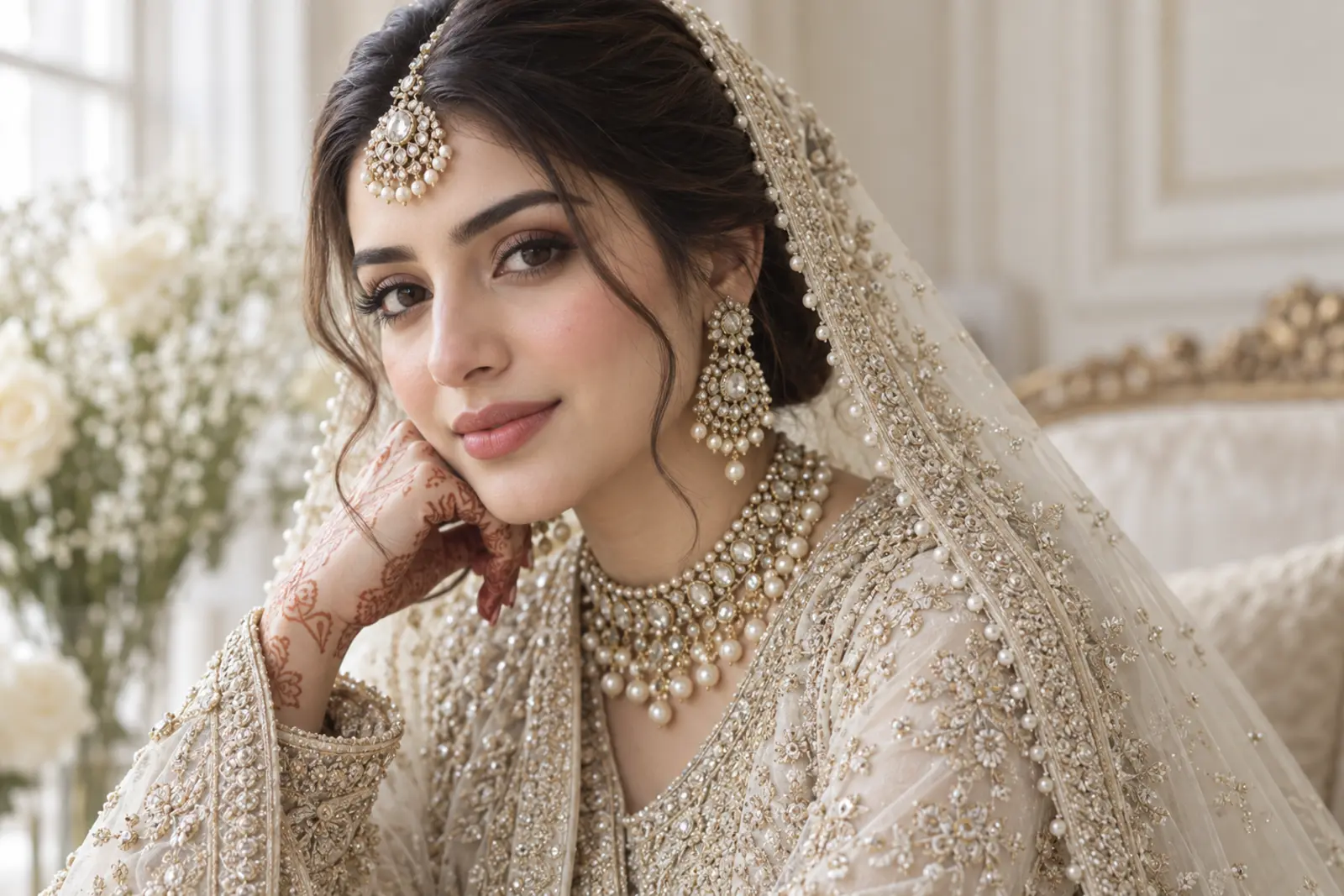 Elegant Pakistani bridal portrait